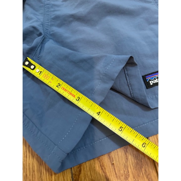 New girls Patagonia Kids Baggies Shorts Size L (12) Utility Blue Unlined NWT - Picture 7 of 9